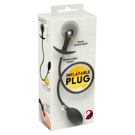 Korek analny silikonowy pompowany 8 cm