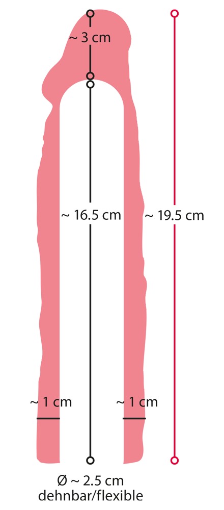 Nakładka na penisa +3cm Nature Skin — zdjęcie 3