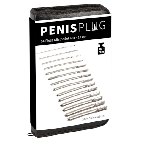 Komplet stalowych dilatorów 14szt PenisPlug