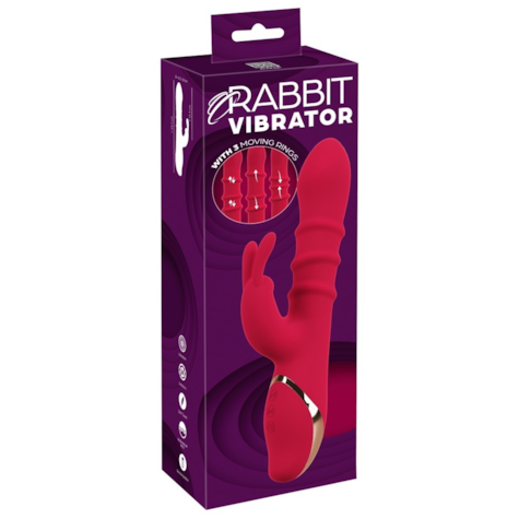 Wibrator z 3 poruszającymi się pierścieniami 23,7 cm Smile