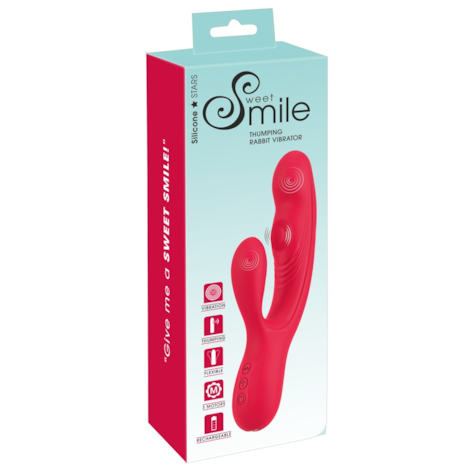 Wibrator z funkcją pulsowania 21cm Sweet Smile