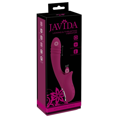 Wibrator z funkcją lizania i pchnięcia 21,5cm Javida