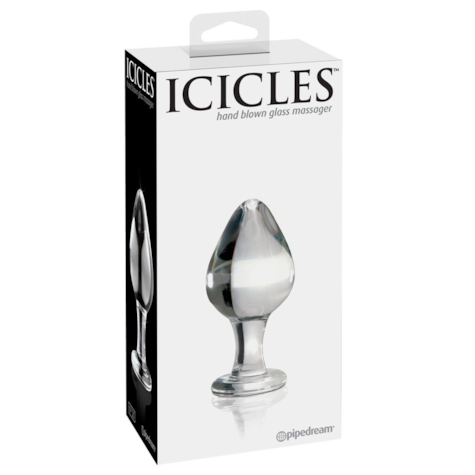 Korek analny szklany No. 25 9cm Icicles