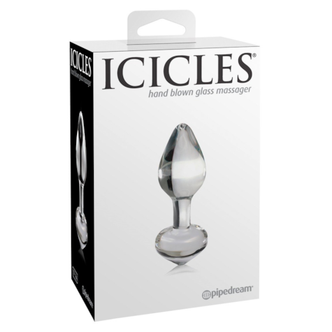 Korek analny szklany No. 44 8cm Icicles