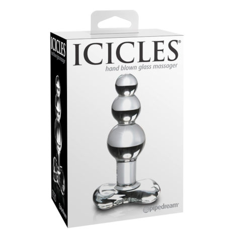 Korek analny szklany No. 47 10,5cm Icicles