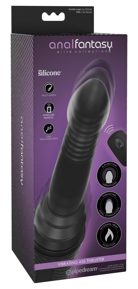 Wibrator analny silikonowy Ass Thruster z wibracjami 30,5 cm Anal Fantasy