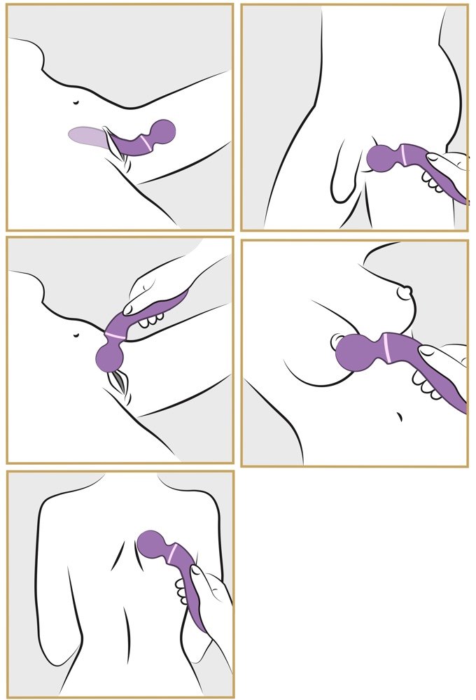 Masażer silikonowy Duo Wand 20 cm Fantasy For Her — zdjęcie 9