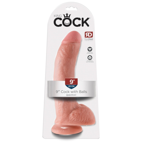 Dildo z przyssawką 23 cm King Cock