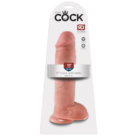Dildo z przyssawką 28 cm King Cock