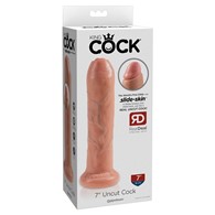Dildo z przyssawką Uncut Cock 17, 8 cm King Cock