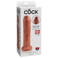 Dildo z przyssawką Uncut Cock 17, 8 cm King Cock