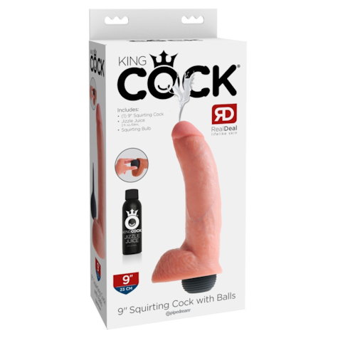 Dildo z funkcją wytrysku 23 cm King Cock