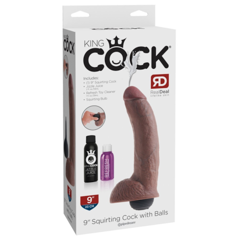 Dildo z funkcją wytrysku 23 cm King Cock