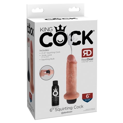 Dildo z funkcją wytrysku 20 cm King Cock