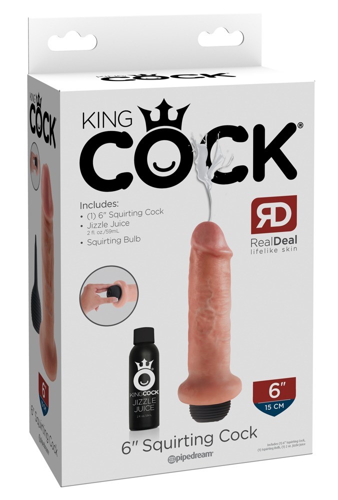 Dildo z funkcją wytrysku 20 cm King Cock