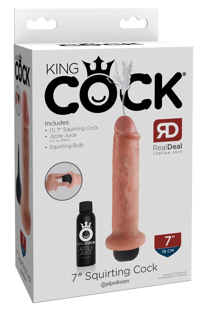 Dildo z funkcją wytrysku 22 cm King Cock