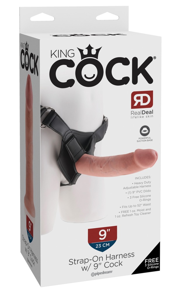 Strap on King Cock dł. 23cm cielisty