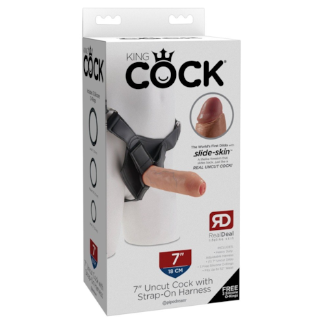 Strap on King Cock dł. 18cm cieliste