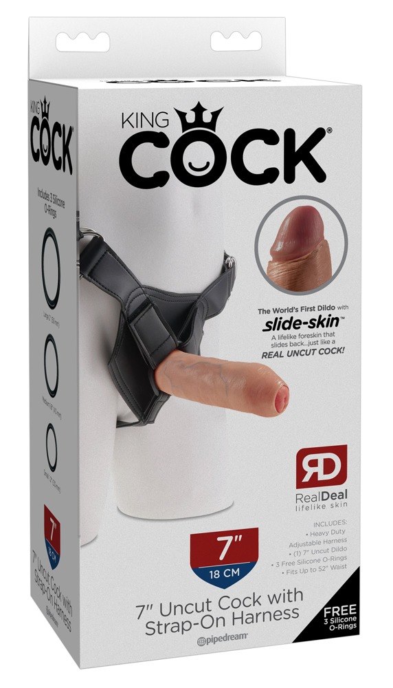 Strap on King Cock dł. 18cm cieliste