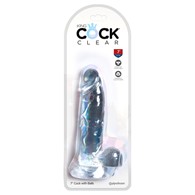 Dildo z przyssawką 20,3 cm King Cock Clear