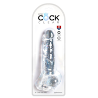 Dildo z przyssawką 12,2 cm King Cock Clear