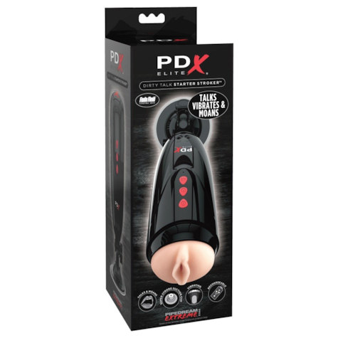 Masturbator z wibracjami Dirty Talk Starter Stroker PDX Elite