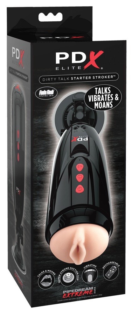 Masturbator z wibracjami Dirty Talk Starter Stroker PDX Elite