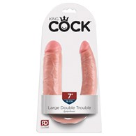 Dildo dwustronne Double Trouble 43 cm King Cock