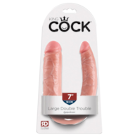 Dildo dwustronne Double Trouble 43 cm King Cock