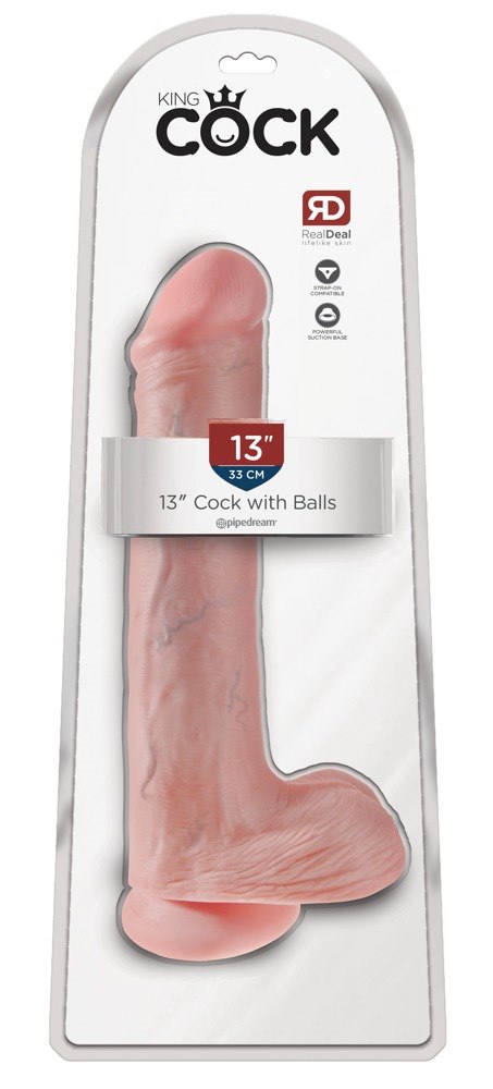 Dildo z przyssawką 33 cm King Cock