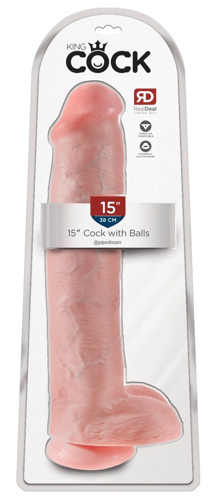 Dildo z przyssawką 38 cm King Cock