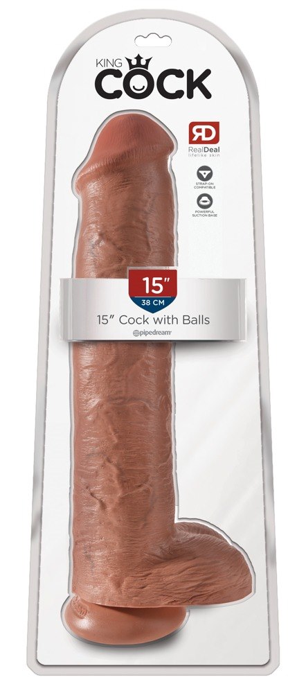 Dildo z przyssawką 38 cm King Cock