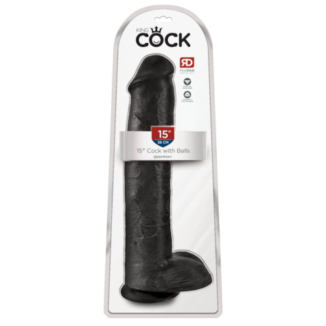 Dildo z przyssawką 38 cm King Cock