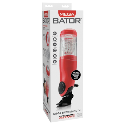 PET Mega-Bator Mouth Red/Clear