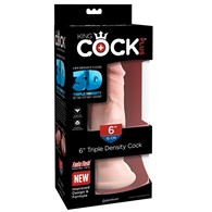 Dildo Triple Density 3D z przyssawką 15 cm King Cock