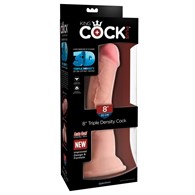 Dildo Triple Density 3D z przyssawką 20 cm King Cock