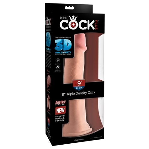 Dildo Triple Density 3D z przyssawką 26,7 cm King Cock