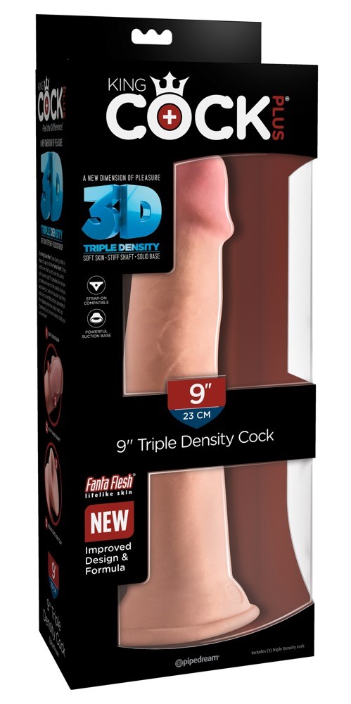 Dildo Triple Density 3D z przyssawką 26,7 cm King Cock