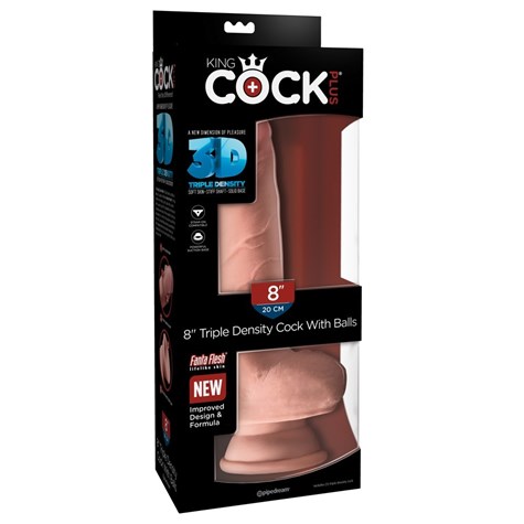Dildo Triple Density 3D z przyssawką 24,1 cm King Cock