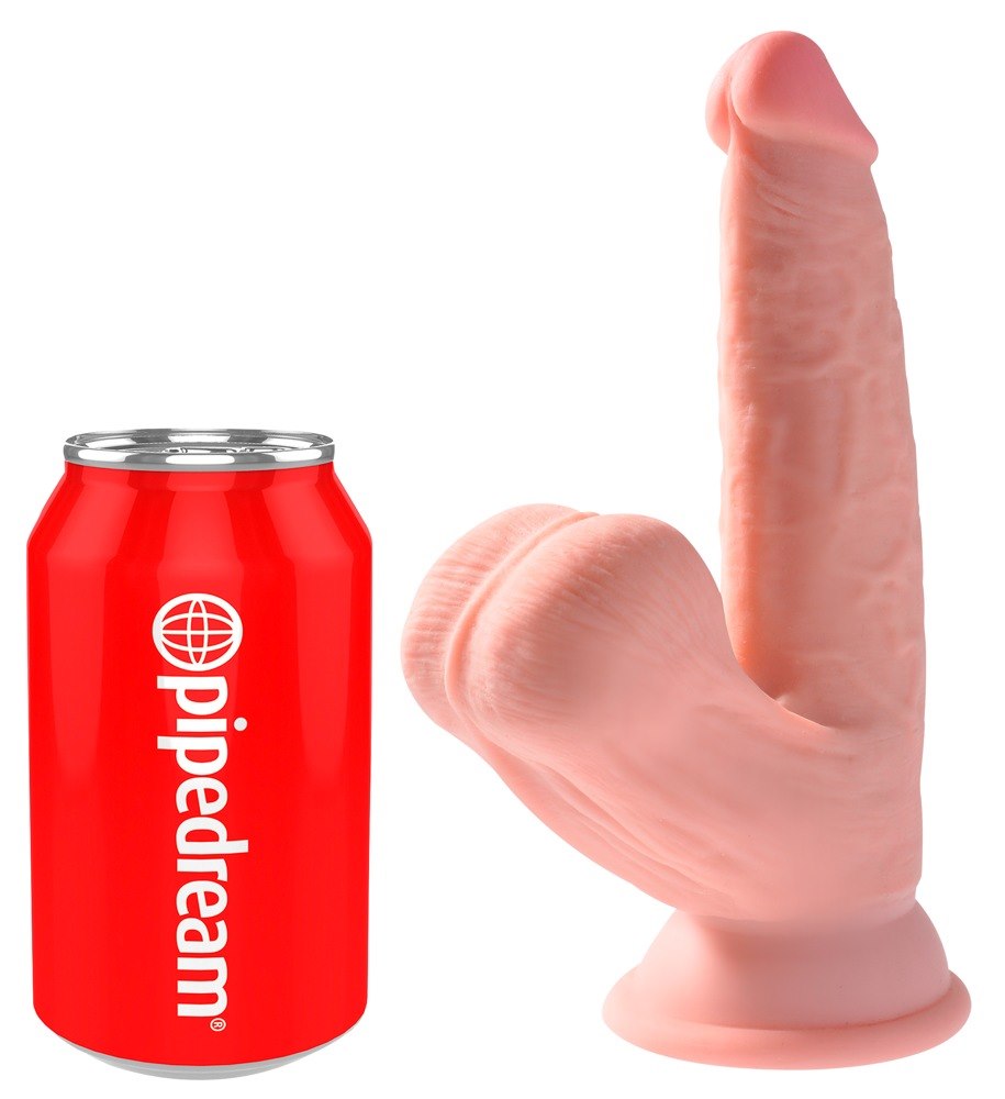 Dildo Triple Density 3D z przyssawką 15,2 cm King Cock — zdjęcie 2