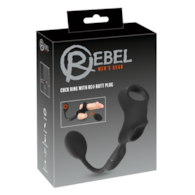 Pierścień na penisa i korek analny 2 w 1 Rebel