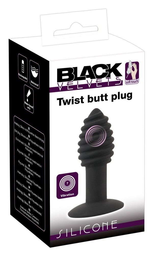 Korek analny Twist 10,7 cm Black Velvets