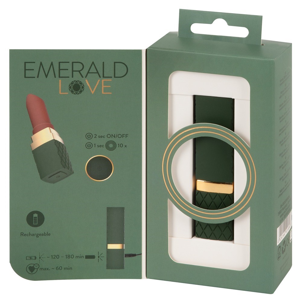 Wibrator Luxurious Lipstick 8,5cm Emerald Love — zdjęcie 4