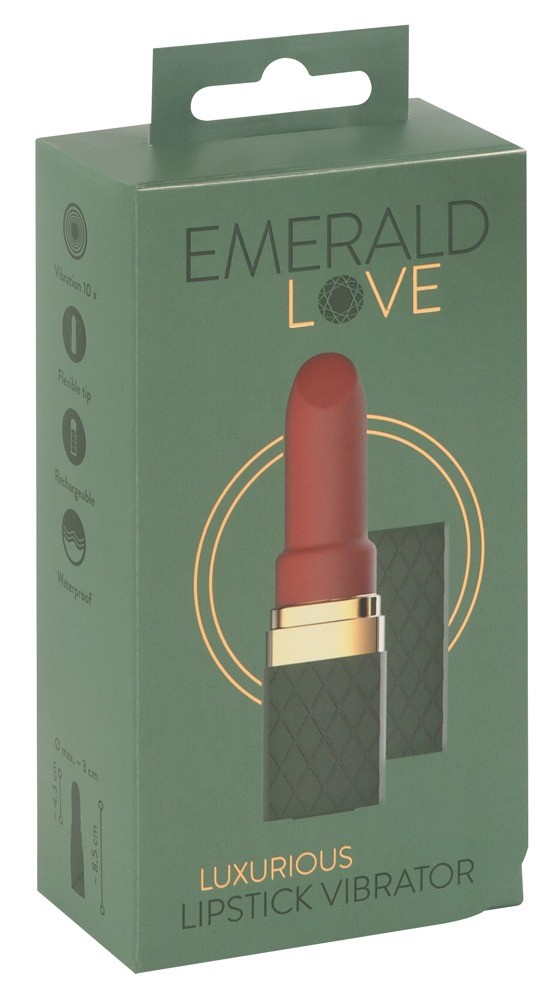 Wibrator Luxurious Lipstick 8,5cm Emerald Love