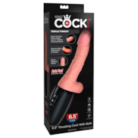 Wibrator z funkcją pchnięcia 25 cm King Cock