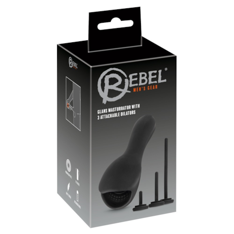 Masturbator z 3 dilatorami Rebel
