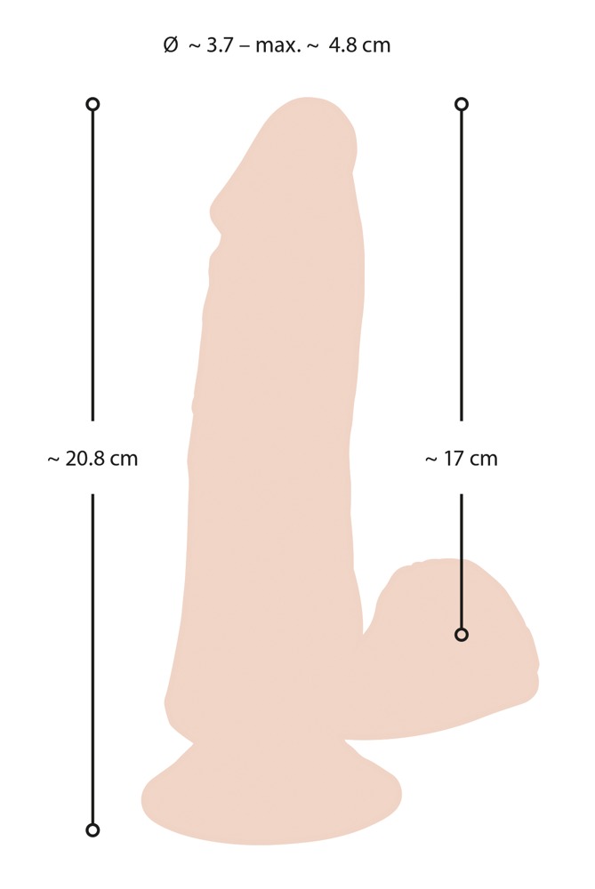 Dildo z przyssawką 20,8cm Nature Skin — zdjęcie 5