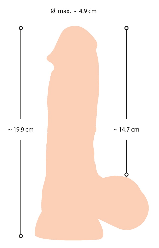 Dildo z ruchomą skórą 19,9cm Nature Skin — zdjęcie 10