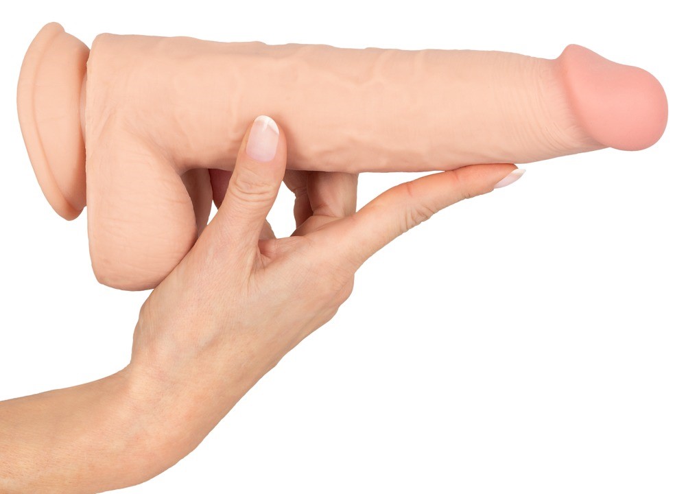 Dildo z ruchomą skórą 24,7cm Nature Skin — zdjęcie 7