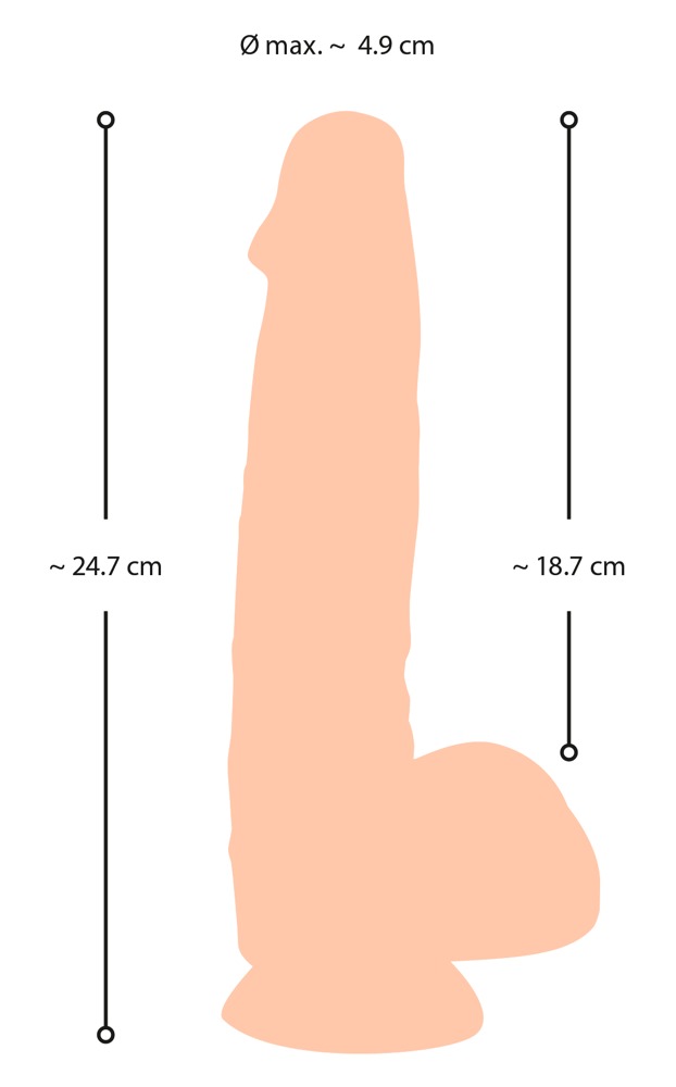 Dildo z ruchomą skórą 24,7cm Nature Skin — zdjęcie 10